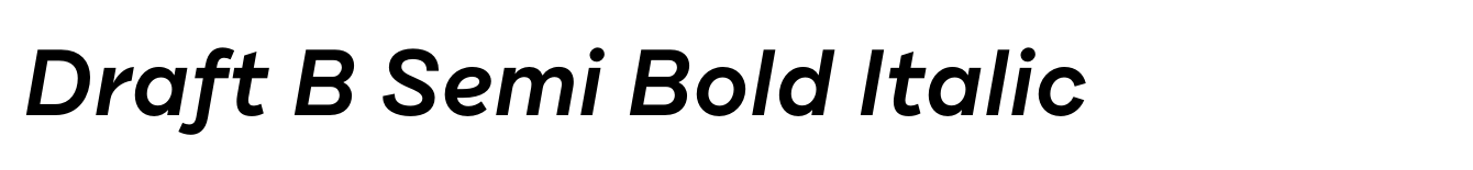 Draft B Semi Bold Italic image